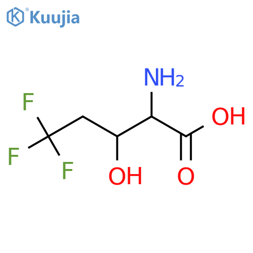 2-amino-5,5,5-trifluoro-3-hydroxypentanoic acid structure