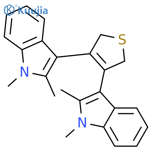 1H-Indole, 3,3'-(2,5-dihydro-3,4-thiophenediyl)bis[1,2-dimethyl- structure
