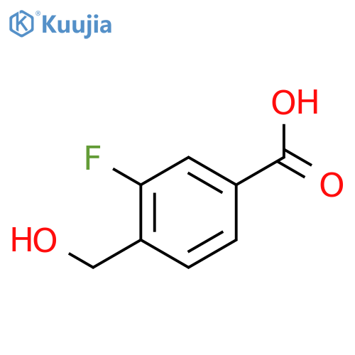 3-Fluoro-4-(hydroxymethyl)benzoic acid structure