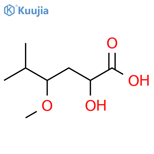 2-hydroxy-4-methoxy-5-methylhexanoic acid structure