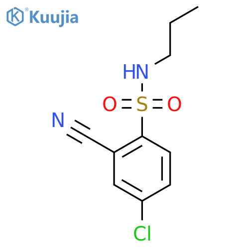 4-chloro-2-cyano-N-propylbenzene-1-sulfonamide structure