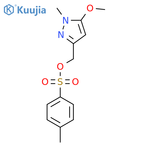 (5-methoxy-1-methyl-1H-pyrazol-3-yl)methyl 4-methylbenzene-1-sulfonate structure