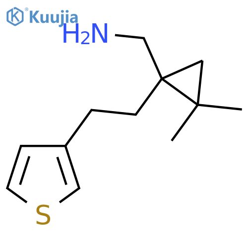 {2,2-dimethyl-1-2-(thiophen-3-yl)ethylcyclopropyl}methanamine structure