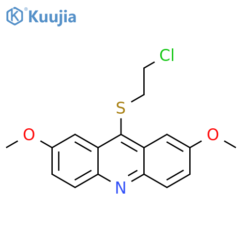 Acridine, 9-[(2-chloroethyl)thio]-2,7-dimethoxy- structure