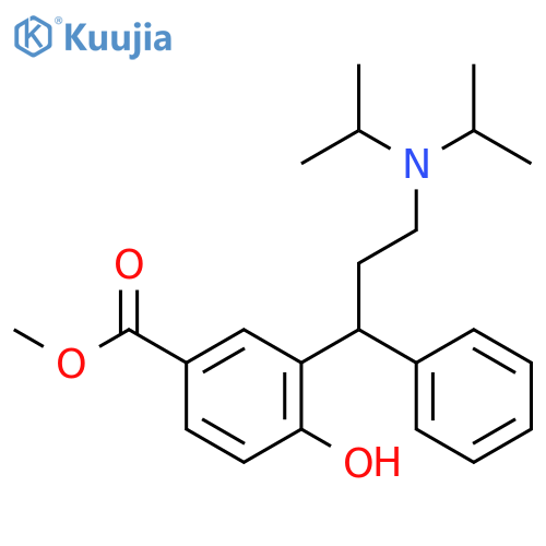 N,N-Diisopropyl-3-(5-methoxycarbonyl)-2-hydroxy)phenyl-3-phenyl-propylamine structure