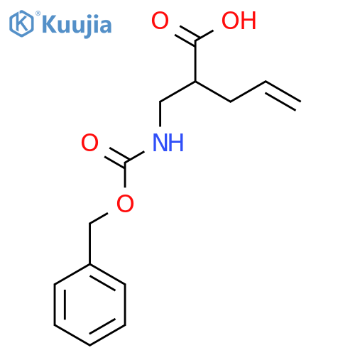 2-({[(Benzyloxy)carbonyl]amino}methyl)pent-4-enoic acid structure