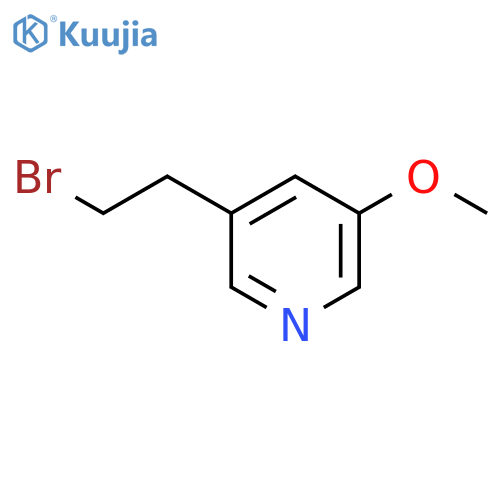3-(2-bromoethyl)-5-methoxypyridine structure