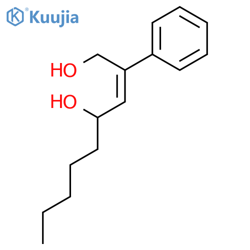 2-Nonene-1,4-diol, 2-phenyl-, (2Z)- structure