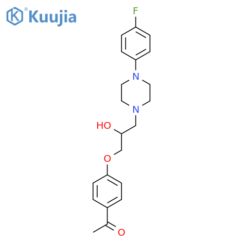 1-(4-{3-4-(4-fluorophenyl)piperazin-1-yl-2-hydroxypropoxy}phenyl)ethan-1-one structure