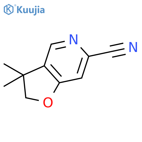 2,3-dihydro-3,3-dimethyl-Furo[3,2-c]pyridine-6-carbonitrile structure