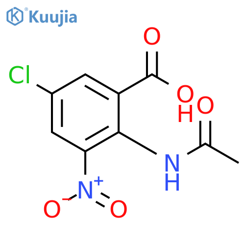 Benzoic acid, 2-(acetylamino)-5-chloro-3-nitro- structure