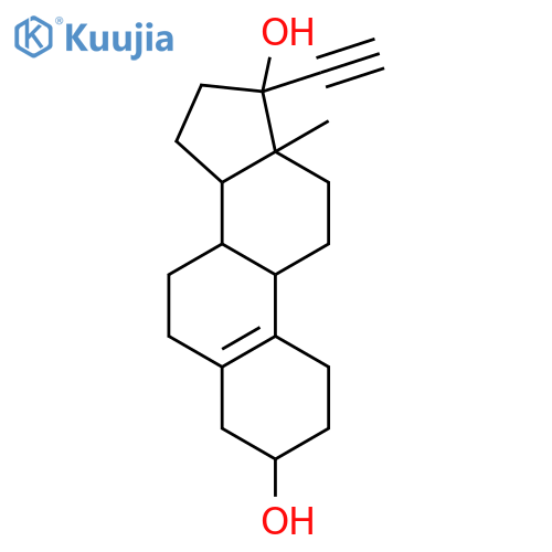 19-nor-17.α.-pregn-5(10)-en-20-yne-3.α.-17.β.-diol structure