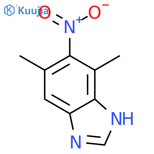1H-Benzimidazole,5,7-dimethyl-6-nitro- structure
