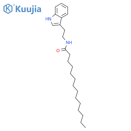 Tetradecanamide,N-[2-(1H-indol-3-yl)ethyl]- structure