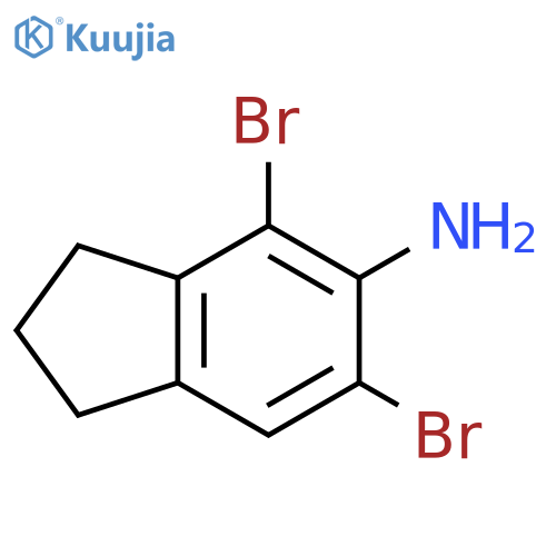 4,6-dibromo-2,3-dihydro-1H-inden-5-amine structure
