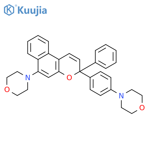 Morpholine, 4-[4-[6-(4-morpholinyl)-3-phenyl-3H-naphtho[2,1-b]pyran-3-yl]phenyl]- structure