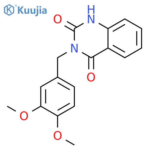 2,4(1H,3H)-Quinazolinedione, 3-[(3,4-dimethoxyphenyl)methyl]- structure