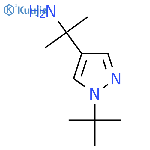 2-(1-tert-butyl-1H-pyrazol-4-yl)propan-2-amine structure