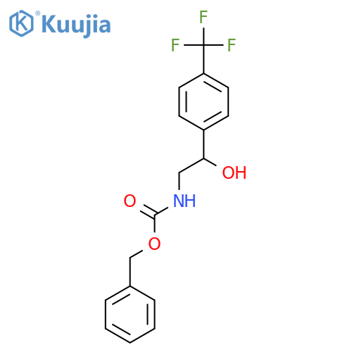 benzyl N-{2-hydroxy-2-4-(trifluoromethyl)phenylethyl}carbamate structure