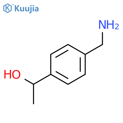 1-4-(aminomethyl)phenylethan-1-ol structure