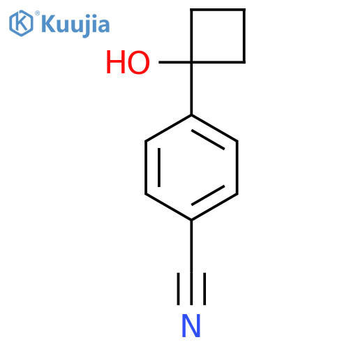 4-(1-Hydroxycyclobutyl)benzonitrile structure