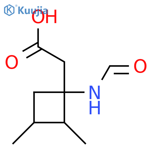 2-(1-formamido-2,3-dimethylcyclobutyl)acetic acid structure