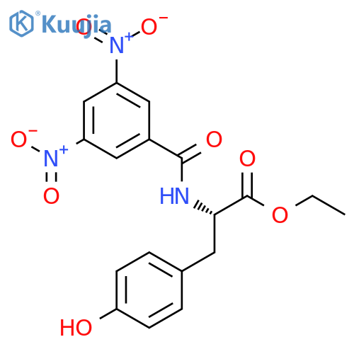 Tyrosine, N-(3,5-dinitrobenzoyl)-, ethyl ester structure