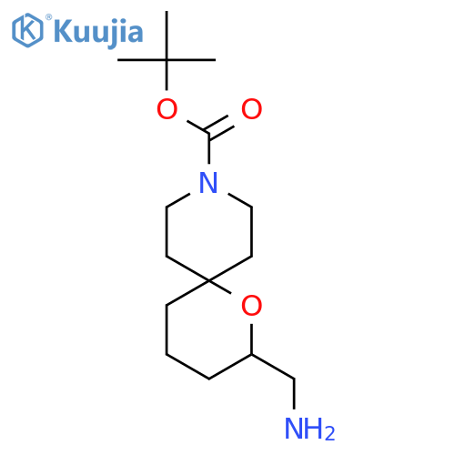 tert-butyl 2-(aminomethyl)-1-oxa-9-azaspiro5.5undecane-9-carboxylate structure