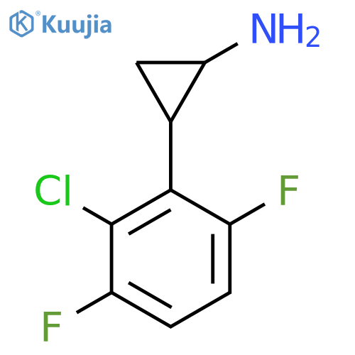 2-(2-chloro-3,6-difluorophenyl)cyclopropan-1-amine structure