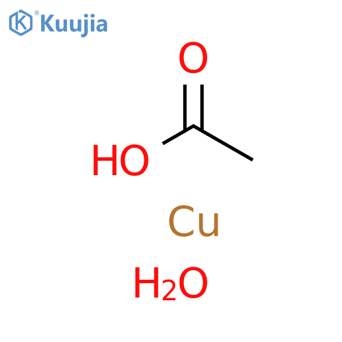 Acetic acid, copper(2+) salt, tetrahydrate structure