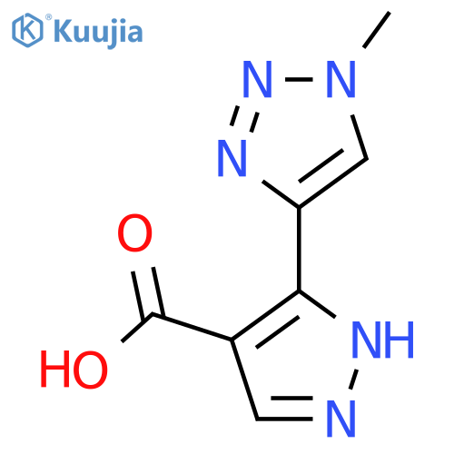 5-(1-methyl-1H-1,2,3-triazol-4-yl)-1H-pyrazole-4-carboxylic acid structure