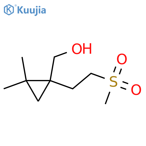 1-(2-methanesulfonylethyl)-2,2-dimethylcyclopropylmethanol structure