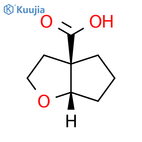 cis-2,3,4,5,6,6a-hexahydrocyclopenta[b]furan-3a-carboxylic acid structure