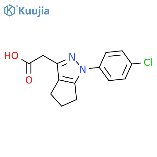 [1-(4-chlorophenyl)-1,4,5,6-tetrahydrocyclopenta[c]pyrazol-3-yl]acetic acid structure