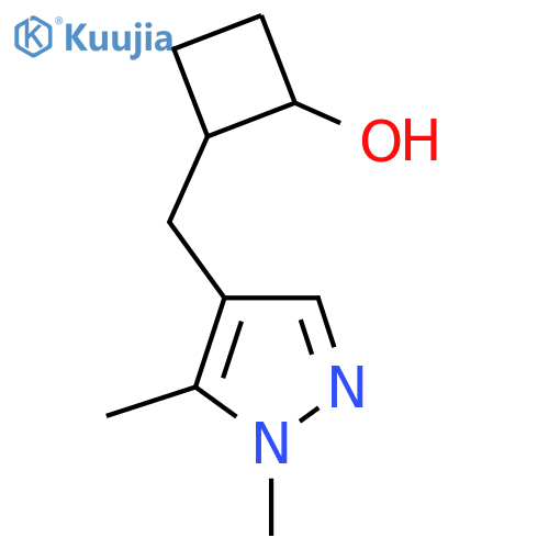 2-(1,5-dimethyl-1H-pyrazol-4-yl)methylcyclobutan-1-ol structure