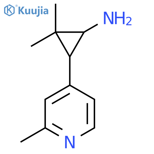 2,2-dimethyl-3-(2-methylpyridin-4-yl)cyclopropan-1-amine structure