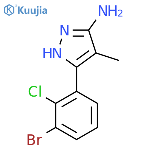 3-(3-bromo-2-chlorophenyl)-4-methyl-1H-pyrazol-5-amine structure