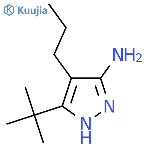 3-tert-butyl-4-propyl-1H-pyrazol-5-amine structure