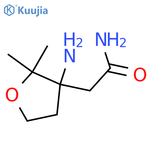 2-(3-amino-2,2-dimethyloxolan-3-yl)acetamide structure