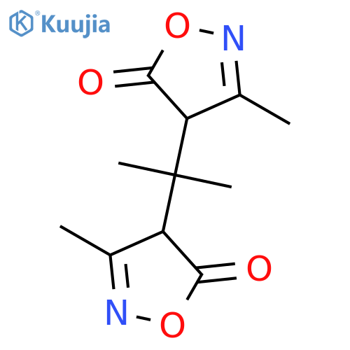 4,4''-propane-2,2-diylbis(3-methyl-1,2-oxazol-5(4H)-one) structure
