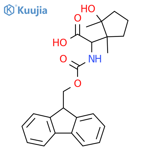 2-({(9H-fluoren-9-yl)methoxycarbonyl}amino)-2-(2-hydroxy-1,2-dimethylcyclopentyl)acetic acid structure