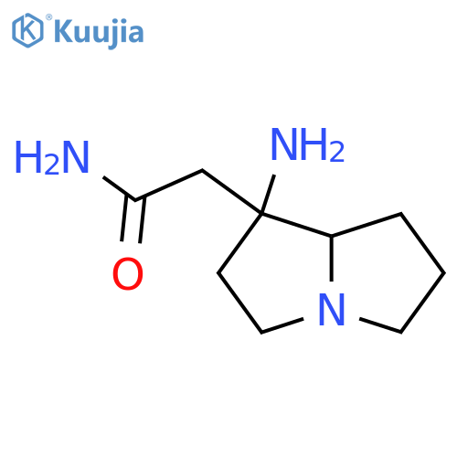 2-(1-amino-hexahydro-1H-pyrrolizin-1-yl)acetamide structure