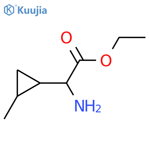 Ethyl 2-amino-2-(2-methylcyclopropyl)acetate structure