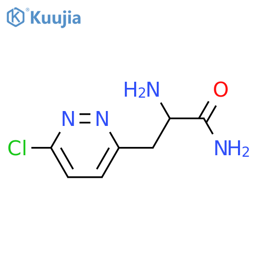 2-amino-3-(6-chloropyridazin-3-yl)propanamide structure