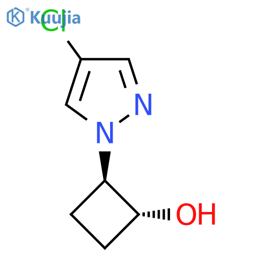 trans-2-(4-Chloro-1H-pyrazol-1-yl)cyclobutan-1-ol structure