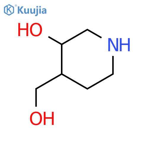 cis-4-(hydroxymethyl)piperidin-3-ol structure