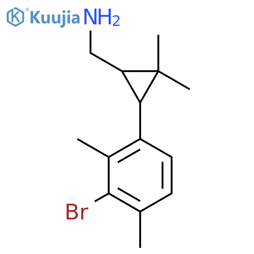 3-(3-bromo-2,4-dimethylphenyl)-2,2-dimethylcyclopropylmethanamine structure