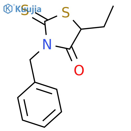 3-benzyl-5-ethyl-2-thioxo-1,3-thiazolidin-4-one structure