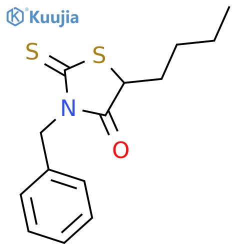 3-benzyl-5-butyl-2-thioxo-1,3-thiazolidin-4-one structure