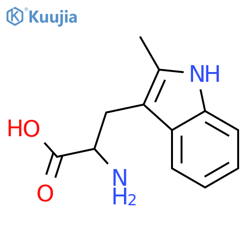 2-amino-3-(2-methyl-1H-indol-3-yl)propanoic acid structure